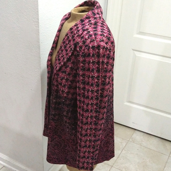 Misook Houndstooth Knit Jacket - Picture 3 of 7